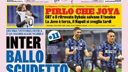 Prima Pagina, La Gazzetta dello Sport: “Inter, ballo scudetto. È quasi irraggiungibile. Pirlo che Joya”