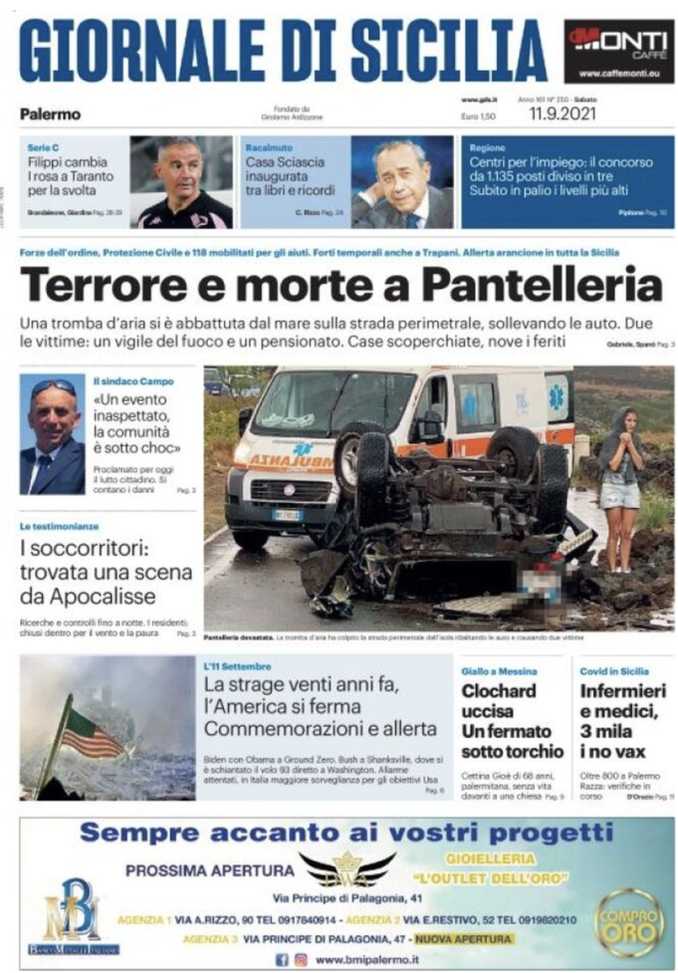 Prima Pagina, Giornale di Sicilia: “Filippi cambia, i rosa a Taranto per la svolta” Prima Pagina, Giornale di Sicilia: “Filippi cambia, i rosa a Taranto per la svolta”