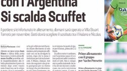 MV: “Musso, menisco ko con l’Argentina. Si scalda Scuffet”