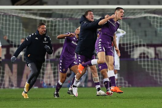 FLORENCE, ITALY - DECEMBER 07: Nkiola Milenkovic of ACF Fiorentina celebrates after scoring a goal during the Serie A match between ACF Fiorentina and Genoa CFC at Stadio Artemio Franchi on December 7, 2020 in Florence, Italy. (Photo by Gabriele Maltinti/Getty Images) FLORENCE, ITALY - DECEMBER 07: Nkiola Milenkovic of ACF Fiorentina celebrates after scoring a goal during the Serie A match between ACF Fiorentina and Genoa CFC at Stadio Artemio Franchi on December 7, 2020 in Florence, Italy. (Photo by Gabriele Maltinti/Getty Images)