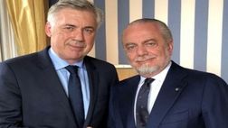 De Laurentiis gioca a carte a Dimaro con Ancelotti e i dirigenti: “Anche nel giocare a carte..per vincere!”