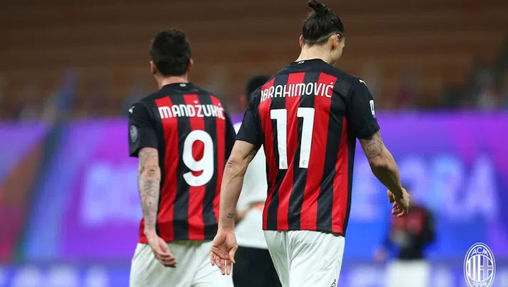 Mario Mandzukic e Zlatan Ibrahimovic (attaccanti AC Milan), qui durante Milan-Atalanta 0-3 (Serie A 2020-2021) | AC Milan News (acmilan.com)