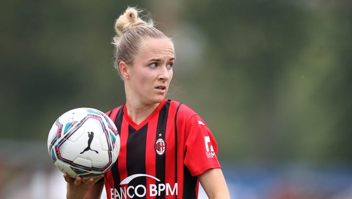 MILAN, ITALY - SEPTEMBER 25: Sara Andersen of AC Milan during the Women's Serie A match between AC Milan and Sassuolo at Campo Sportivo Vismara on September 25, 2021 in Milan, Italy. (Photo by Jonathan Moscrop/Getty Images) Milan Femminile recupera Andersen