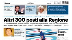 Prima Pagina, Giornale di Sicilia: “Altri 300 posti alla Regione”