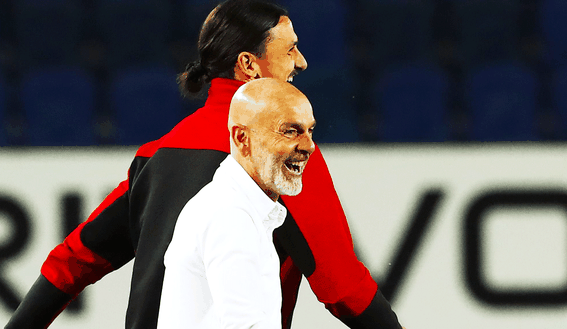 Stefano Pioli e Zlatan Ibrahimovic Stefano Pioli e Zlatan Ibrahimovic