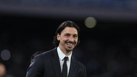 NAPLES, ITALY - MARCH 30: Zlatan Ibrahimovic AC Milan attends before the Serie A match between Napoli and AC Milan at Stadio Diego Armando Maradona on March 30, 2025 in Naples, Italy. (Photo by Claudio Villa/AC Milan via Getty Images)