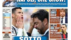 Prima Pagina, Tuttosport: “Dea sciupona, Napoli che show! Sotto tiro, da CR7 ad Agnelli”