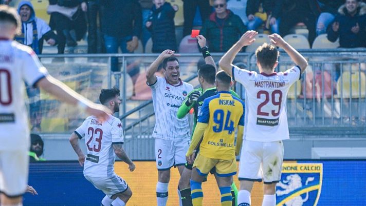 Cittadella travolto a Frosinone, espulso Perticone dopo mezz’ora - immagine 1