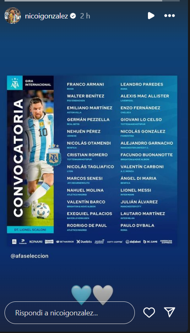 FOTO – Scaloni lo convoca e Nico festeggia così la chiamata con l’Argentina- immagine 2