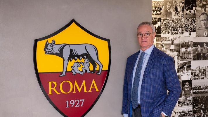 Claudio Ranieri, nuovo tecnico della Roma (credits: Official AS Roma Twitter account) 