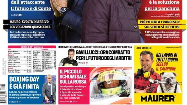 Prima Pagina, Corriere dello Sport: “Piazza pulita. Allegri senza squadra. Gattuso si aggrappa al ribelle Kessié” 