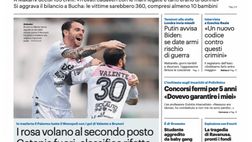 Prima Pagina, Giornale di Sicilia: “I rosa volano al secondo posto. Catania fuori”