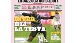 La prima pagina de La Gazzetta dello Sport