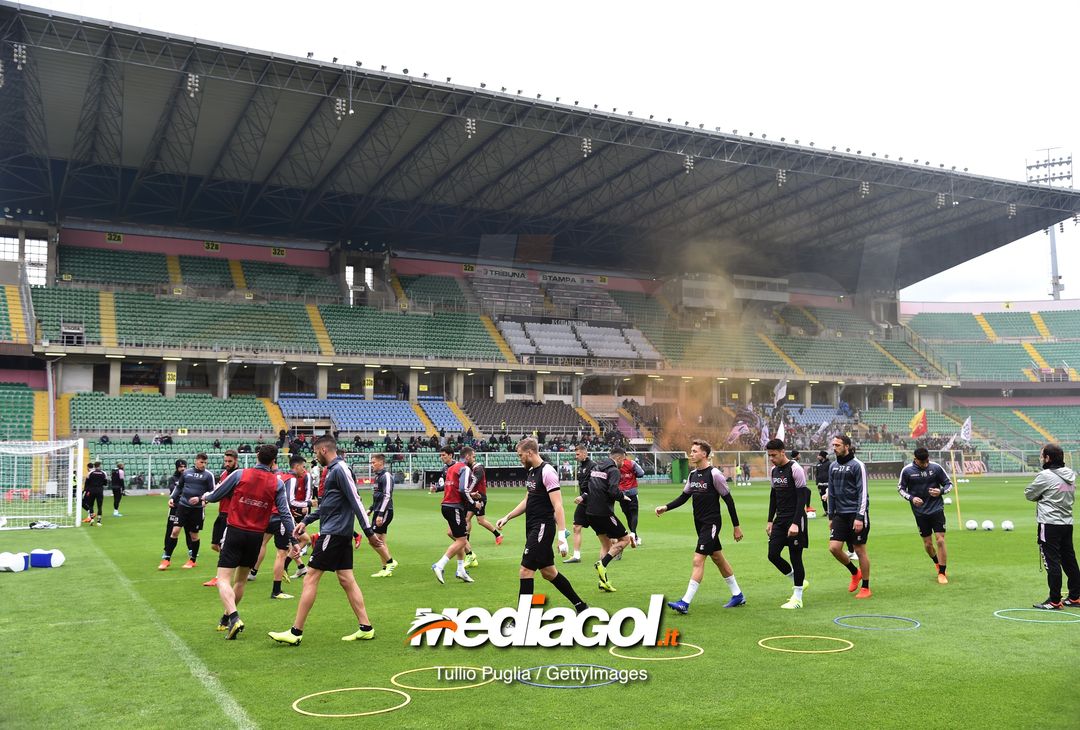 PALERMO, ITALY - MARCH 28: General view of a US Citta' di Palermo training session at Stadio Renzo Barbera on March 28, 2019 in Palermo, Italy. (Photo by Tullio M. Puglia/Getty Images) 