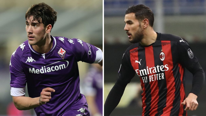 Dusan Vlahovic Theo Hernandez Mercato Milan (Getty Images)