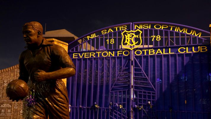 LIVERPOOL, ENGLAND - DECEMBER 28: A general view outside the stadium ahead of the Premier League match between Everton and Manchester City at Goodison Park on December 28, 2020 in Liverpool, England. The game was postponed as a Covid-19 precaution following a number of positive tests. (Photo by Alex Livesey/Getty Images) LIVERPOOL, ENGLAND - DECEMBER 28: A general view outside the stadium ahead of the Premier League match between Everton and Manchester City at Goodison Park on December 28, 2020 in Liverpool, England. The game was postponed as a Covid-19 precaution following a number of positive tests. (Photo by Alex Livesey/Getty Images)
