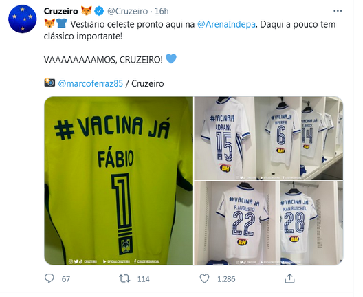 Cruzeiro (screenshot Twitter Cruzeiro) Cruzeiro (screenshot Twitter Cruzeiro)