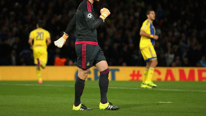 LONDON, ENGLAND - SEPTEMBER 16:  Predrag Rajkovic of Maccabi Tel Aviv celebrates after Eden Hazard of Chelsea missed a penalty during the UEFA Chanmpions League group G match between Chelsea and Maccabi Tel-Aviv FC at Stamford Bridge on September 16, 2015 in London, United Kingdom.  (Photo by Ian Walton/Getty Images) 
