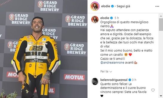Elodie festeggia Iannone. Spunta il commento dell’ex Belen: “Siete una favola”- immagine 3