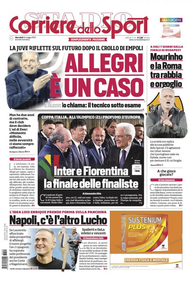 EDICOLA / CdS: Inter-Fiorentina, all’Olimpico la finale delle finaliste - immagine 1