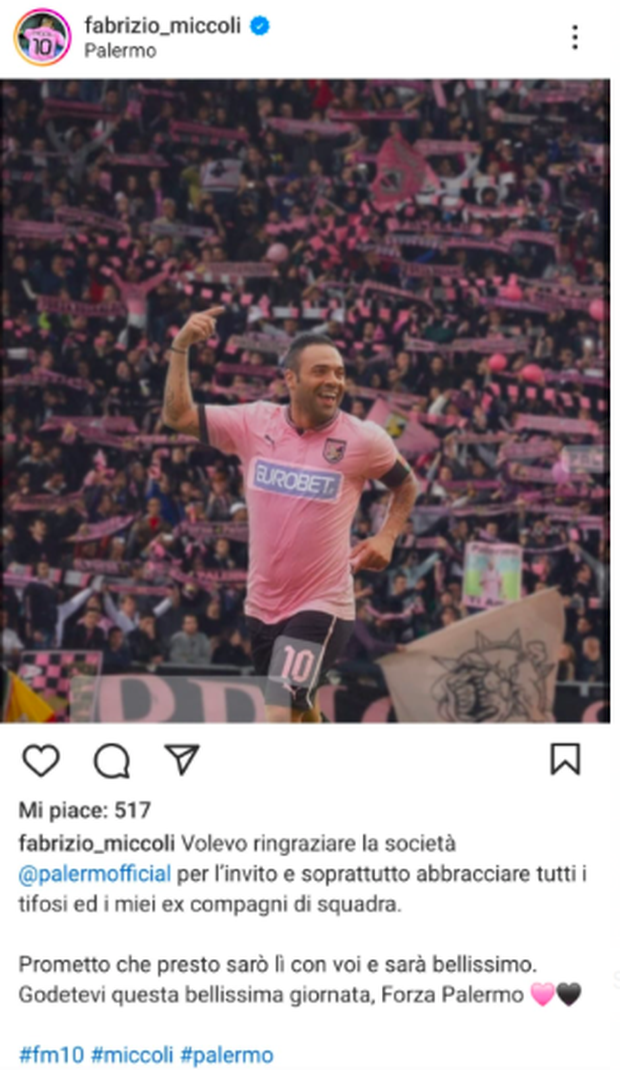 FOTO Palermo, Miccoli al Legends Day: il club lo invita, ma non ci sarà- immagine 2