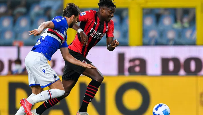 Rafael Leao durante Sampdoria-Milan
