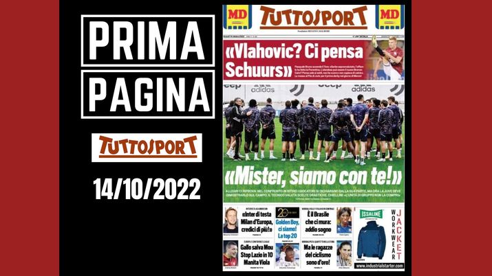 Prima pagina Tuttosport: 'Mister, siamo con te!' Prima pagina Tuttosport: 'Mister, siamo con te!'