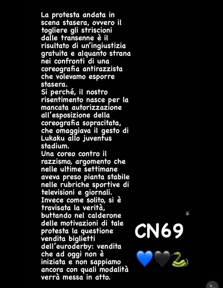 Inter, la Curva: “Protesta per l’Euroderby? Travisata la realtà: ecco il vero motivo”- immagine 3