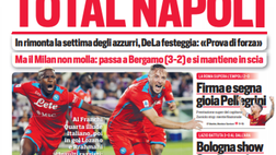 Prima Pagina, Corriere dello Sport: “Total Napoli. Ma il Milan non molla”