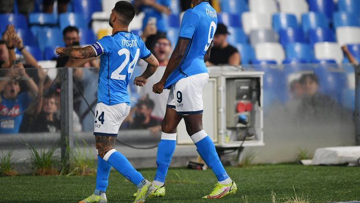 Victor Osimhen e Lorenzo Insigne (Photo by Francesco Pecoraro/Getty Images) 