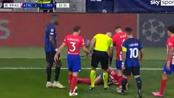 VIDEO / Atletico Madrid-Inter, Thuram: ‘colpo proibito’ a Savic: poi le risate