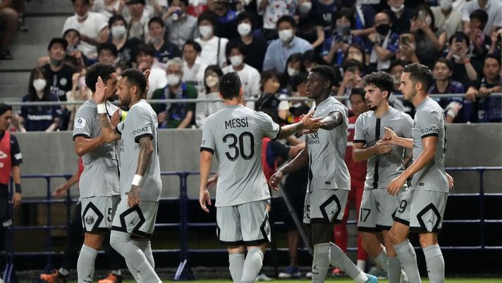 Il PSG esulta per un gol in amichevole