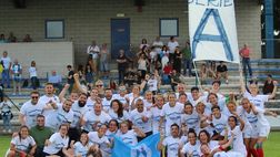 FOTO Il Napoli Femminile celebra la promozione in Serie A: “Anema e core”