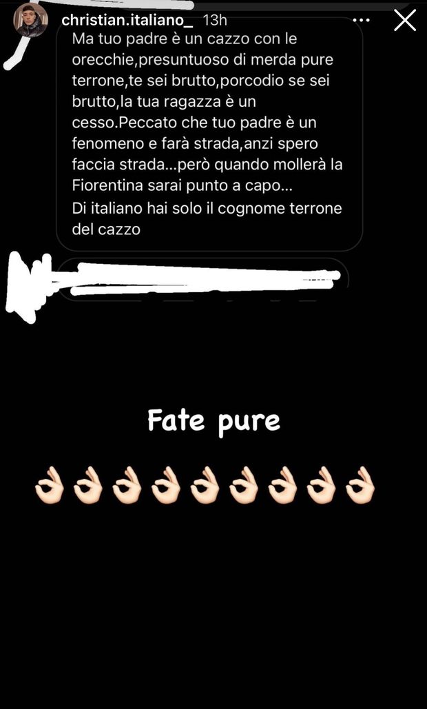 FOTO – Italiano jr risponde agli insulti: “Non sento, fate pure”- immagine 2