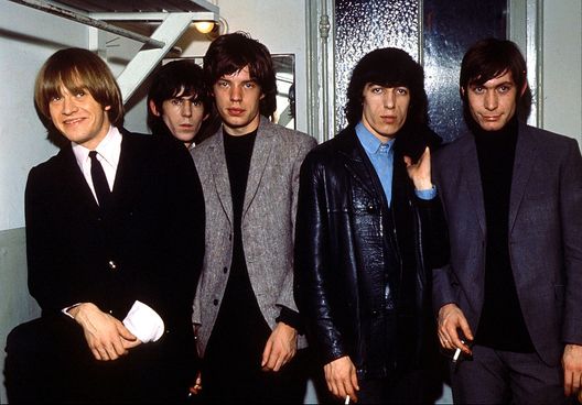 The Rolling Stones taken in the 1960s, from left to right, Brian Jones, Keith Richards, Mick Jagger, Bill Wyman and Charlie Watts.; (Photo by King Collection/Avalon/Getty Images)