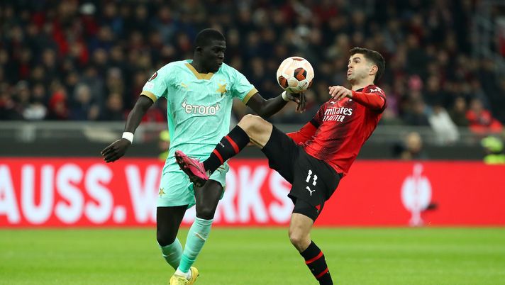 Christian Pulisic AC Milan Milan-Slavia Praga 4-2 Europa League 2023-2024