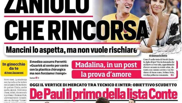 Corriere dello Sport, la prima pagina di oggi, martedì 29 dicembre 2020 Corriere dello Sport, la prima pagina di oggi, martedì 29 dicembre 2020