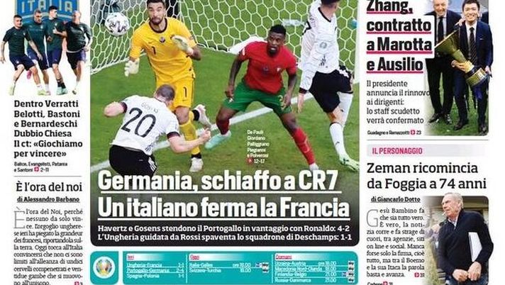 Prima Pagina, Corriere dello Sport: “Un pieno d’azzurro” 