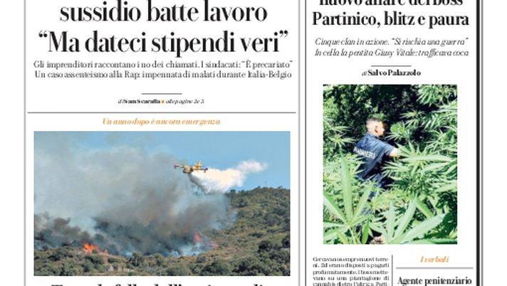 Prima Pagina, La Repubblica-Palermo: “Reddito di cittadinanza, sussidio batte lavoro” 