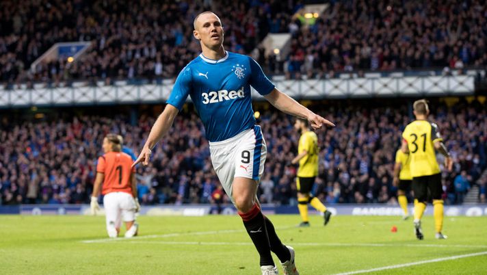 GLASGOW, SCOTLAND - JUNE 29: Kenny Miller of Rangers celebrates Rangers first goal during the UEFA Europa League first qualifying round match between Rangers and Progres Niederkorn at the Ibrox Stadium on June 29, 2017 in Glasgow, Scotland. (Photo by Steve Welsh/Getty Images) GLASGOW, SCOTLAND - JUNE 29: Kenny Miller of Rangers celebrates Rangers first goal during the UEFA Europa League first qualifying round match between Rangers and Progres Niederkorn at the Ibrox Stadium on June 29, 2017 in Glasgow, Scotland. (Photo by Steve Welsh/Getty Images)
