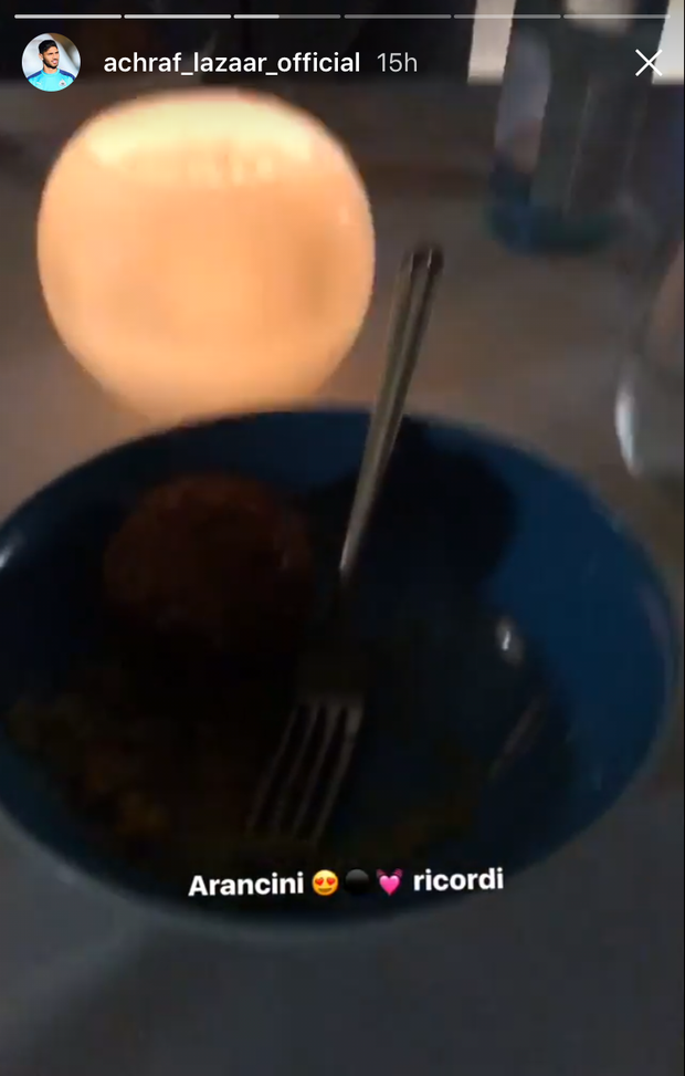  dal profilo Instagram di Achraf Lazaar 