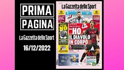 Prima pagina Gazzetta dello Sport: “Tonali col Diavolo in corpo”