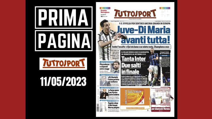 Prima pagina Tuttosport: 'Juve-Di Maria avanti tutta! '