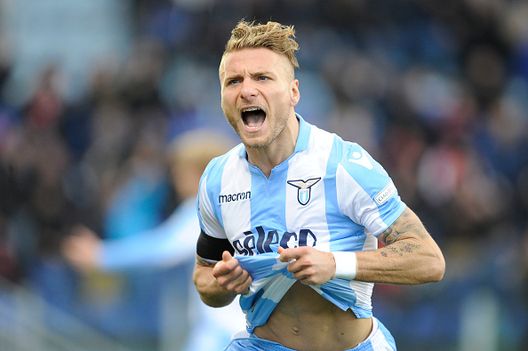 Lazio, l'esultanza di Ciro Immobile Lazio, l'esultanza di Ciro Immobile