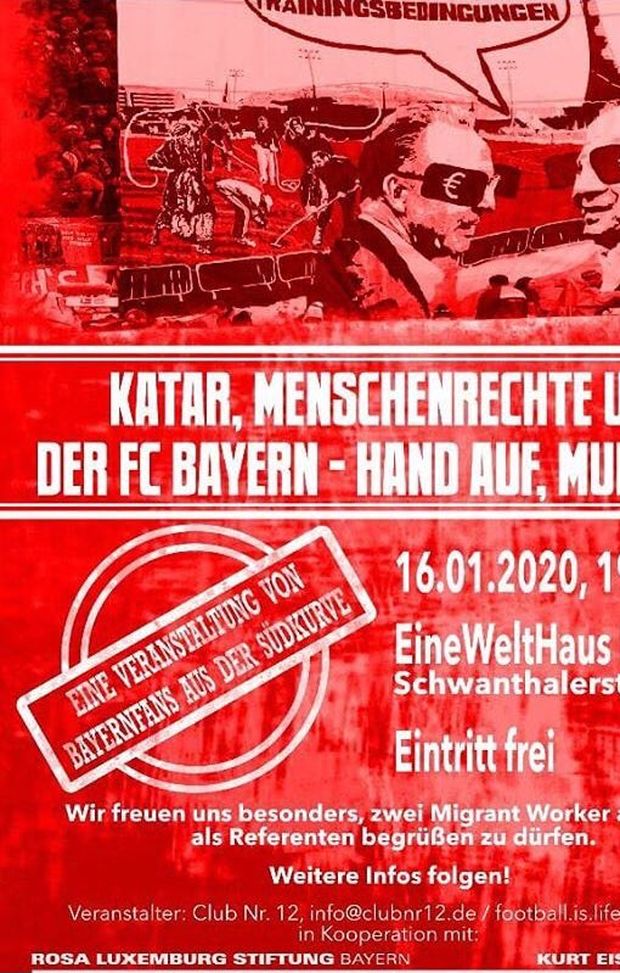 I tifosi del Bayern Monaco mostrano il proprio disappunto circa il ritiro invernale della squadra in Qatar. I tifosi del Bayern Monaco mostrano il proprio disappunto circa il ritiro invernale della squadra in Qatar.