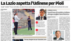 Messaggero Veneto: La Lazio aspetta l’Udinese per Pioli