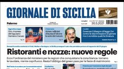 Prima Pagina, Giornale di Sicilia: “Ristoranti e nozze, nuove regole. Vaccini, negli hub quasi il tutto esaurito”