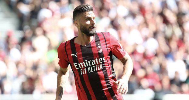 Olivier Giroud AC Milan Milan-Fiorentina 1-0 Serie A 2021-2022
