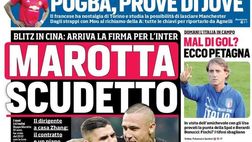 Prima Pagina, Corriere dello Sport: “Marotta scudetto. Pogba, prove di Juve. Mal di gol? Ecco Petagna…”
