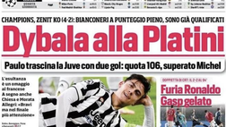 Prima Pagina, Corriere dello Sport: “Dybala alla Platini. Furia CR7, Gasp gelato”